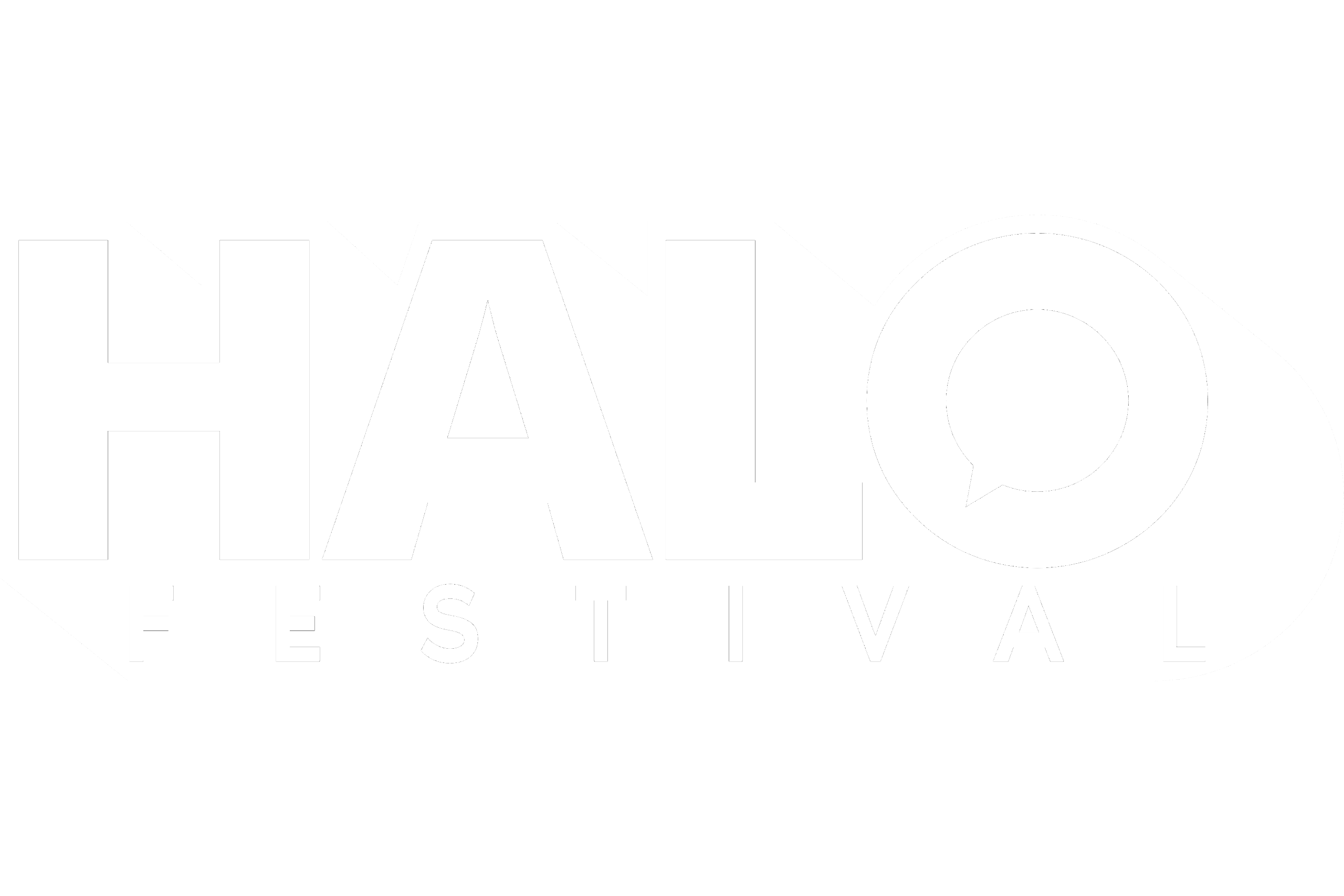 halo fest white logo png
